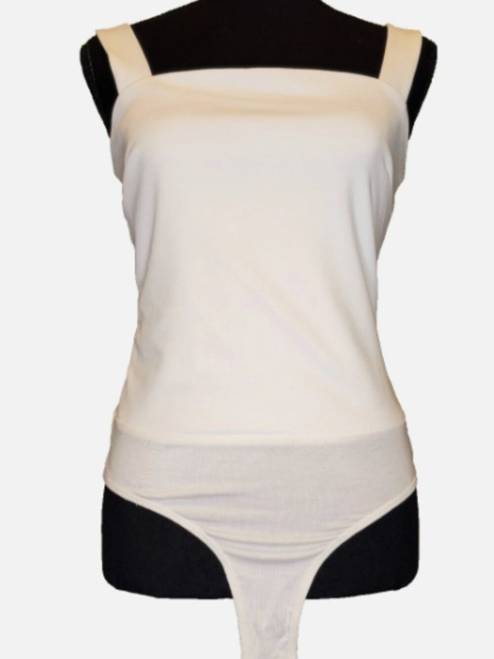 Lulus Basics Symbolize White Sleeveless Bodysuit Size Small Fitted